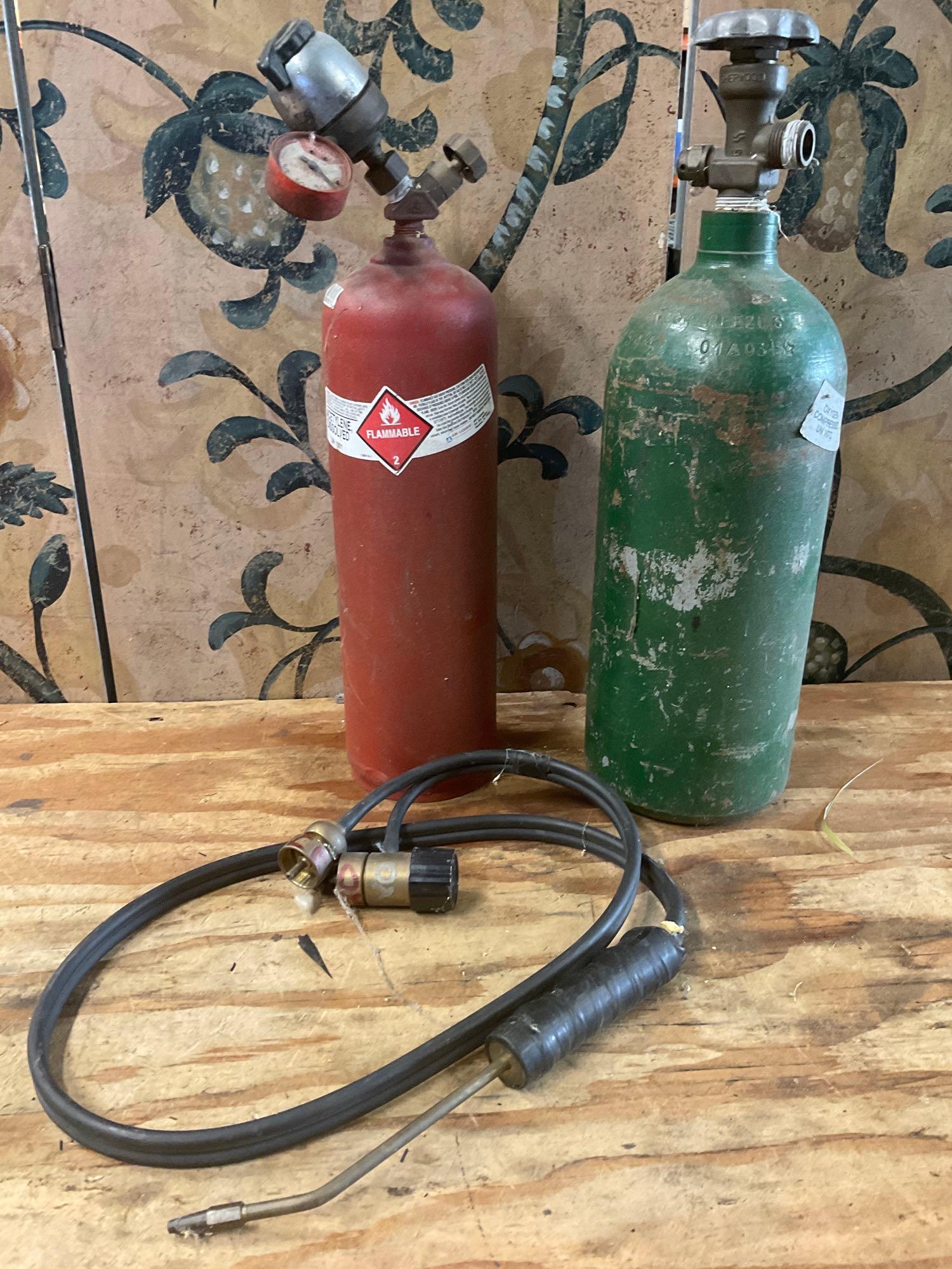 Acetylene & Oxygen Tanks with torch | Proxibid