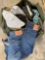 Large Highland Tactical rolling luggage bag with tag and assorted clothing