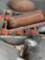 Yard Art, Vintage Red Wagon & fire pit