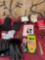Assorted items. Gloves, head piece, locks, jewelry box with necklace, etc. 13 pieces