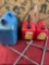 Automotive Star Wrenches, 1 & 2 gasoline cans, Blue Kerosene 5 gallon container. 5 pieces