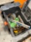 Ridgid rolling tool box and assorted tools / items. Broken handle. 15