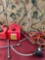 Assorted items. Gasoline containers, jumper cable, funnel, wrenches. 6 pieces