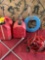 Gasoline containers, jumper cables, wrench, Ideal tool. 5 pieces