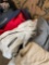 Assorted jackets, vest, throws. 6 pieces