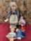 Assorted vintage dolls. 5 pieces