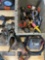 Assorted tools/ tools. Tape measurers, tool belts, leveler, etc