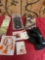 New. Gloves, bag, key chains. 8 pieces