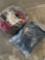 Bag of assorted clothes & blanket