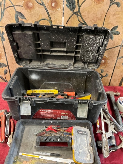 Large Husky tool box and assorted tools