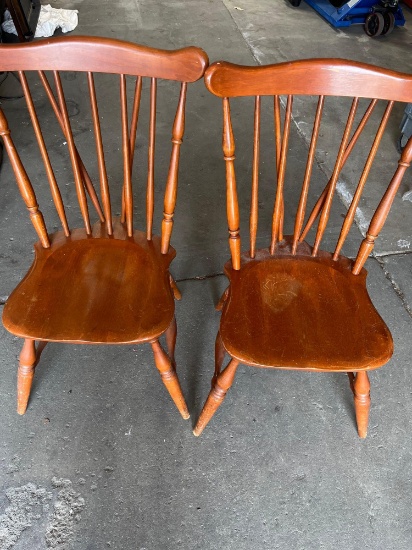 Wood chairs. 2 pieces