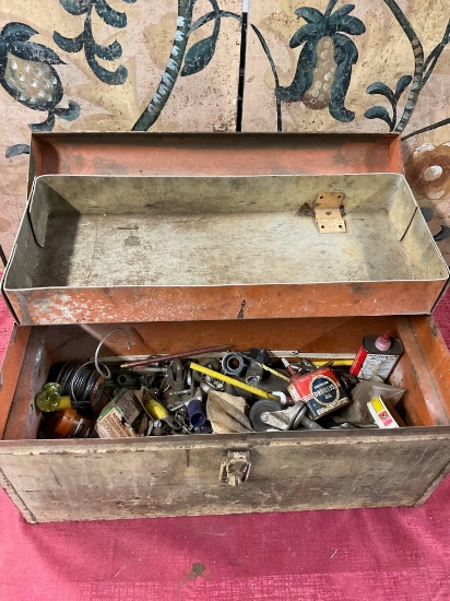 Metal tool box and assorted tools/ items