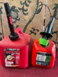 2 gallon & 1 gallon gasoline containers