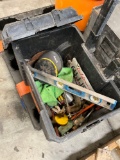 Ridgid rolling tool box and assorted tools / items. Broken handle. 15