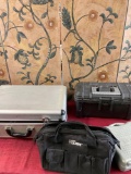Empty cases, boxes, bag. 4 pieces