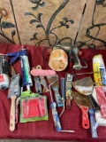 Painters items. Krause & Becker machine, brushes, scrappers, gun dispenser, etc