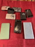 Cameras, pods, chargers, cell phones, charger. 9 pieces