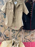 Military items, Garment bag, ties, coat, jacket, shirt. 6 pieces