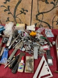 Sockets, Pry bar, Scrapers, assorted tools