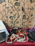 Large lot of assorted pet items. Carrier, leashes, vests, etc. 16 pieces