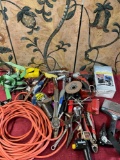 Electrical cord, Sockets, Wrench's, Milwaukee drill, Auto body tool, plus misc. items/ tools