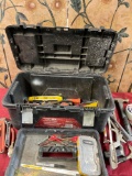 Large Husky tool box and assorted tools
