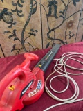 Homelite electric leaf blower. Turned on
