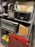 Keurig coffee, Cuisinart toaster, Kitchen appliances TV trays, Utensils, cleaning product, boards,