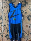 Men's Race Suit, New with tags Zoot EU running Zen M tri custom back zipper. size large