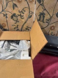 Sharp video cassettes recorder, in original box, Quasar stereo ( turned on) Sylvania DVD( did not