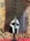 Medieval adult vest, metal helmet, cap