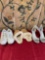 Converse 9, Uggs 10, Silver heels 8.5. 3 pairs