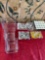 Decorative glass containers, new decorative bells & candles