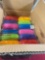 New Skool Box of message rollers. 10 packages per box 6 assorted color rollers per bag. 60 pieces