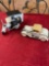 Vintage Sees Candy ERTL Ford 1930 model car & Motorcycle cart & side car. 2 pieces