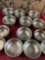 Stainless steel, copper hammered bowls. 12 pieces