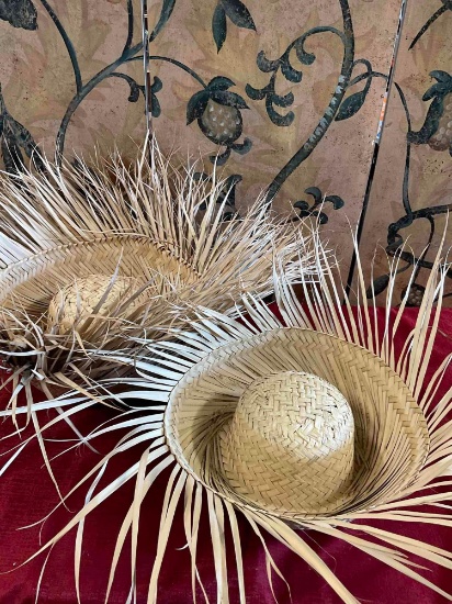 New palapa adult hats made in Mexico. 7 pieces