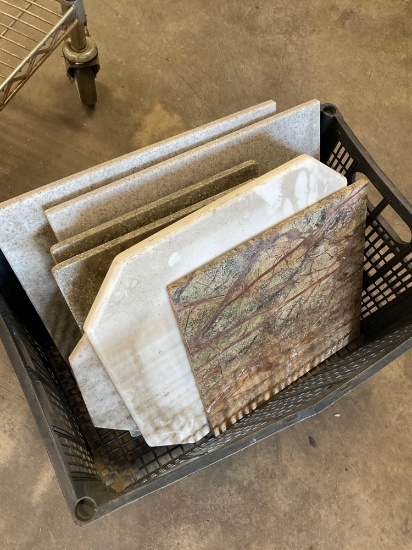 Assorted pieces of tile.
