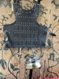 Medieval Adult Vest, metal helmet & cap