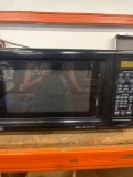 GE sensor microwave oven, turned on