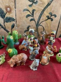 Ceramic figurines. 17 pieces