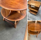 Vintage , wood, tables. 3 pieces