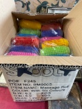 New Skool Box of message rollers. 10 packages per box 6 assorted color rollers per bag. 60 pieces