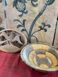 Wood wall deco & bowl