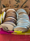 Ribbon 100 yds per roll 3/4 inch, 2) Pistacho 13) blue 12) navy. 27 rolls total