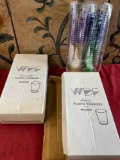 New Multicolor 10oz plastic tumblers. 2 boxes with 60 pieces each