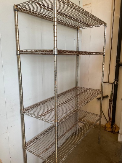 Metal shelving unit.18" x 48", 4 tier.