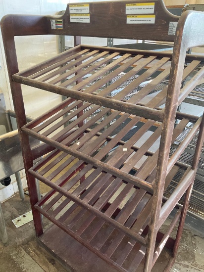 Wooden display rack 36" x 64", 5 tier,