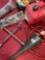 Car items. Jumper cables, funnel, gasoline container, etc. 7 pieces