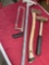 Hand bender, saw, ax, hammer. 4 pieces